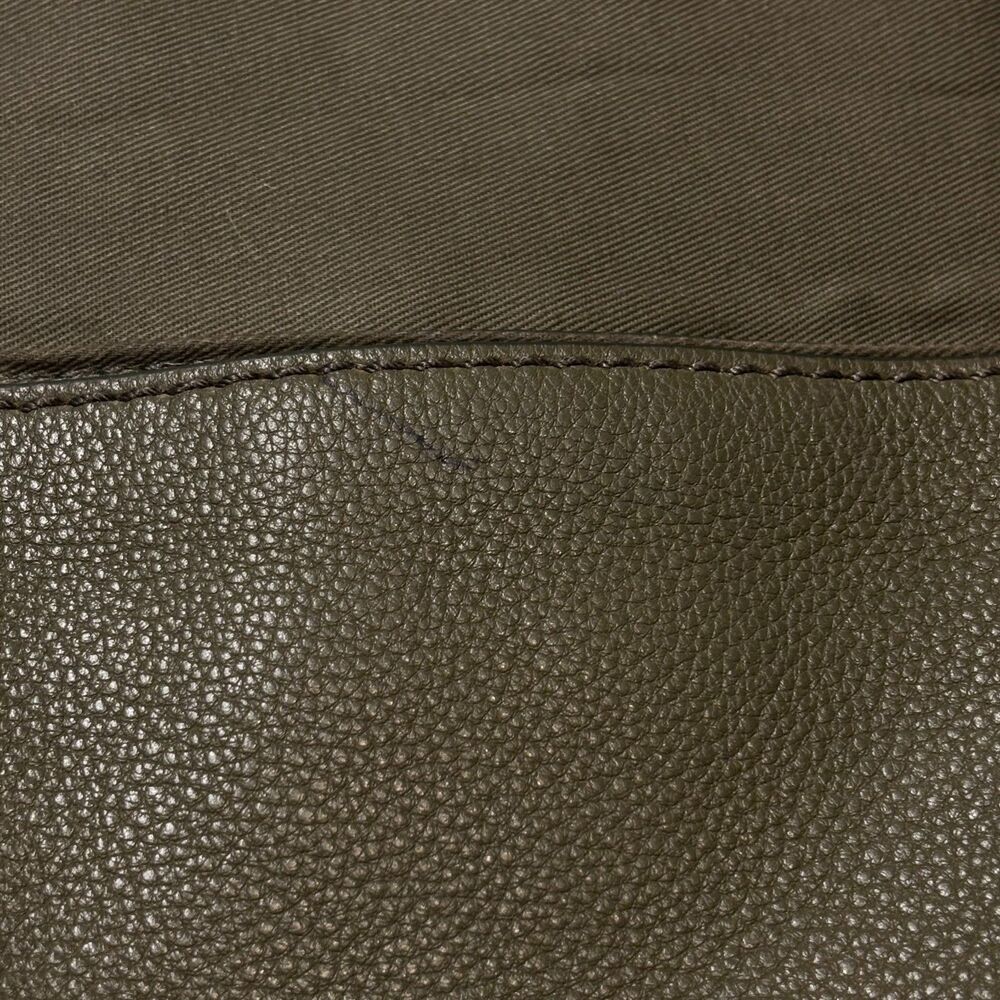 Fossil Olive Green Pebbled Leather & Suede Saddle Bag - Picture 12 of 16